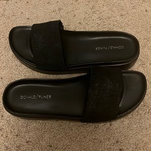 Black Donald Pliner Platform Sandals